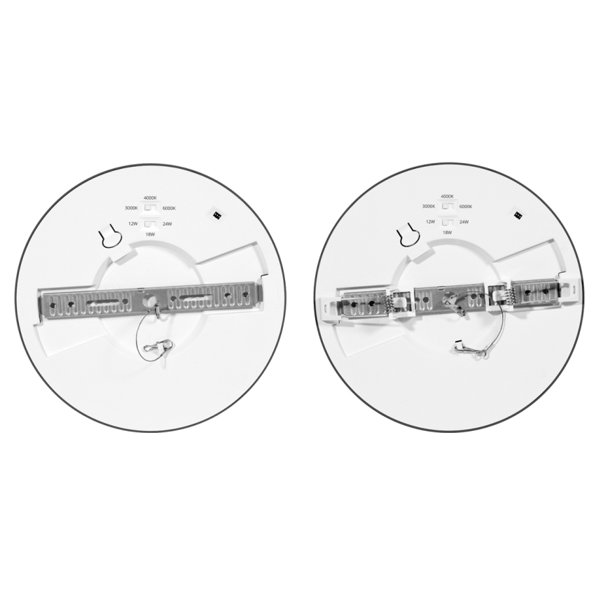 LED Ściemnialna oprawa wpuszczana z czujnikiem LEXA LED/12/18/24W/230V 3000/4000/6000K śr. 30 cm czarna