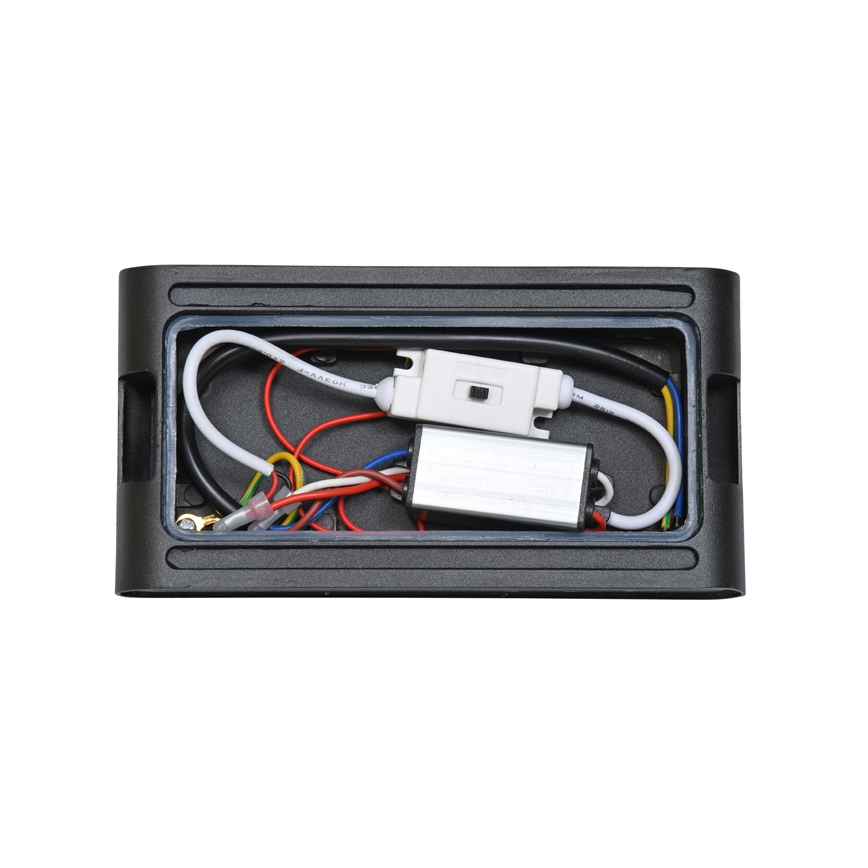 LED Kinkiet zewnętrzny BRICK 2xLED/6W/230V 3000/4000/6500K IP65 czarny