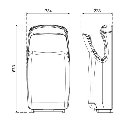 EcoStep 10006 - Suszarka do rąk R1.1 750/1000W/230V srebrna