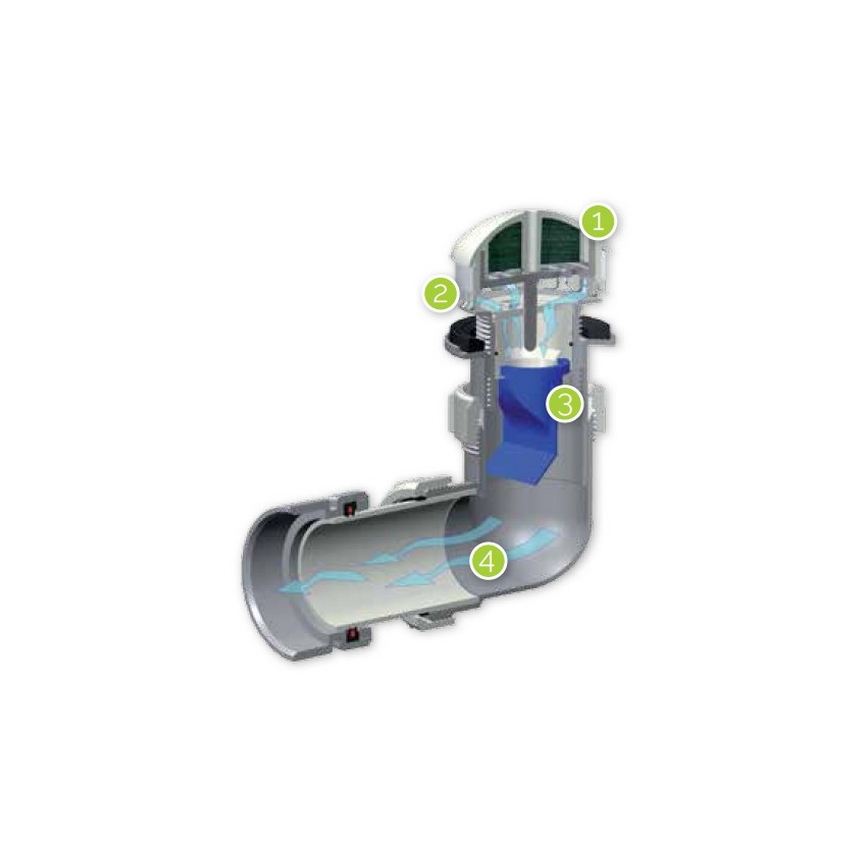 EcoStep 30011 - Pisuar bezwodny P1.1 ceramika/biały