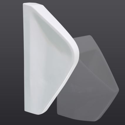 EcoStep 33001 - Ścianka działowa do pisuaru 57,5x36 cm ceramika/biała