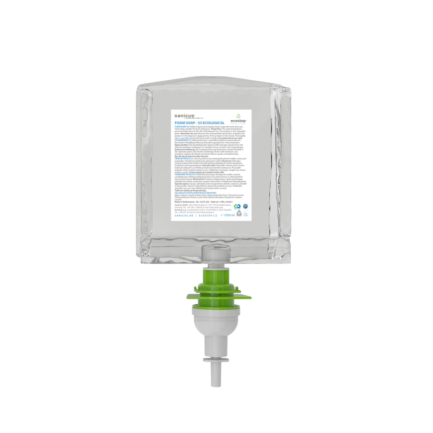 EcoStep 50051 - Bezdotykowy dozownik mydła S3 1000 ml 4xAA biały