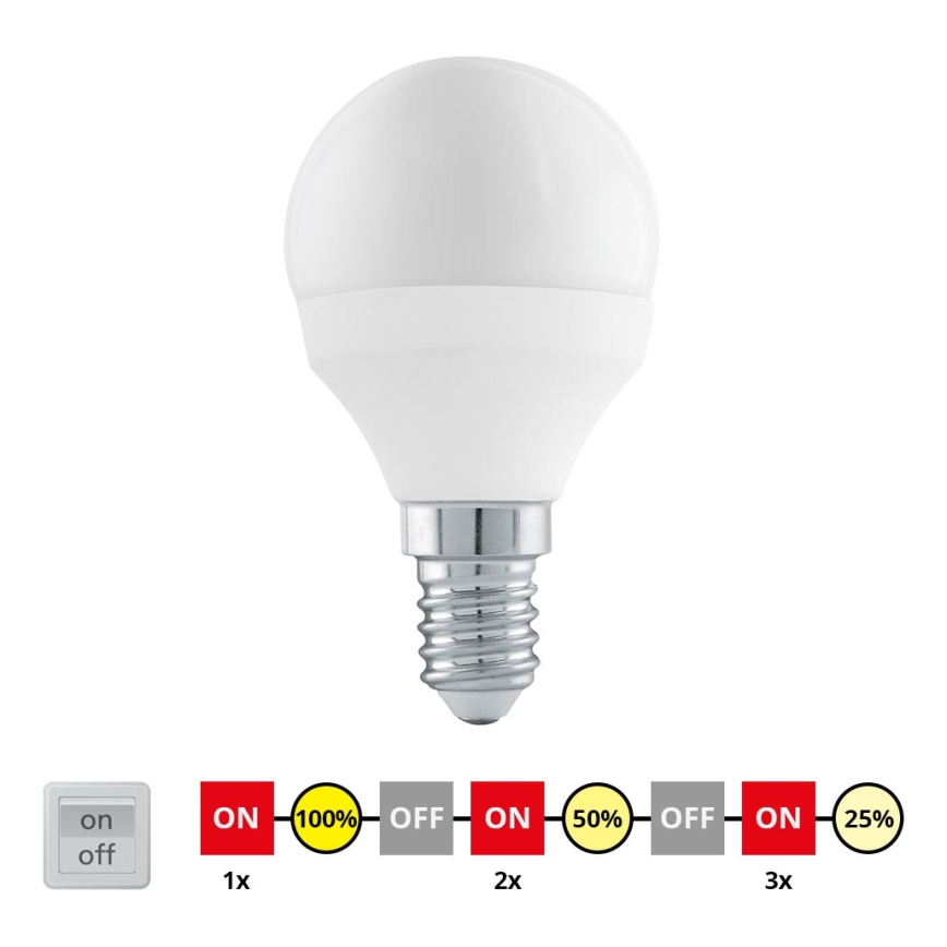 EGLO 11584 - LED Żarówka cyklicznie ściemnialna E14/6W/230V - STEPDIMMING neutralna