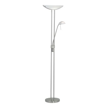 Eglo 25869 - Ściemnialna lampa podłogowa BAYA 1xR7s/230W/230V + 1xG9/33W matowy chrom