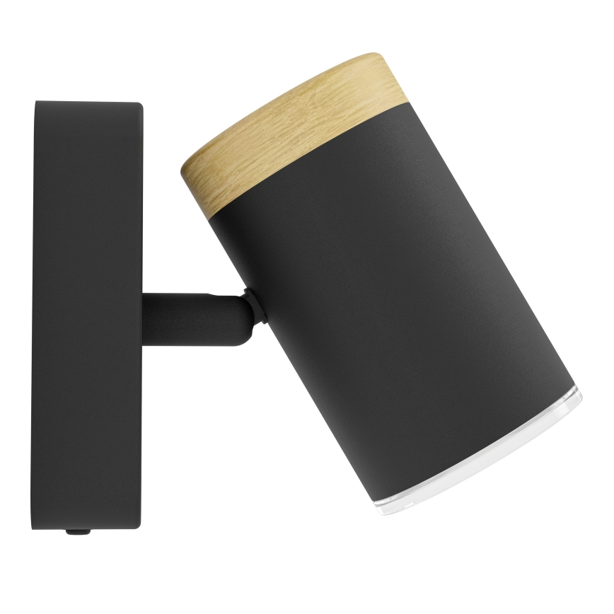 Eglo - Kinkiet punktowy do łazienki 1xGU10/3W/230V IP44 czarny/beżowy