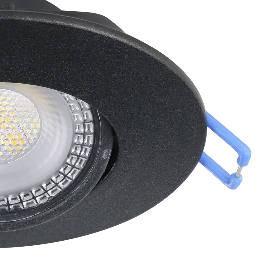 Eglo - ZESTAW 3x LED Oprawa wpuszczana LED/4,9W/230V 2700/4000/6500K śr. 9 cm czarna