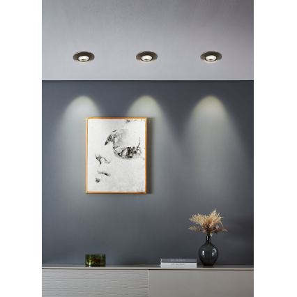 Eglo - ZESTAW 5xLED Oprawa wpuszczana LED/4,9W/230V 2700/4000/6500K Ø 9 cm matowy chrom