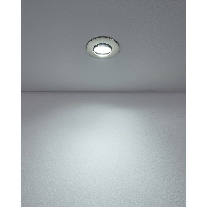 Eglo - ZESTAW 5xLED Oprawa wpuszczana LED/4,9W/230V 2700/4000/6500K Ø 9 cm matowy chrom