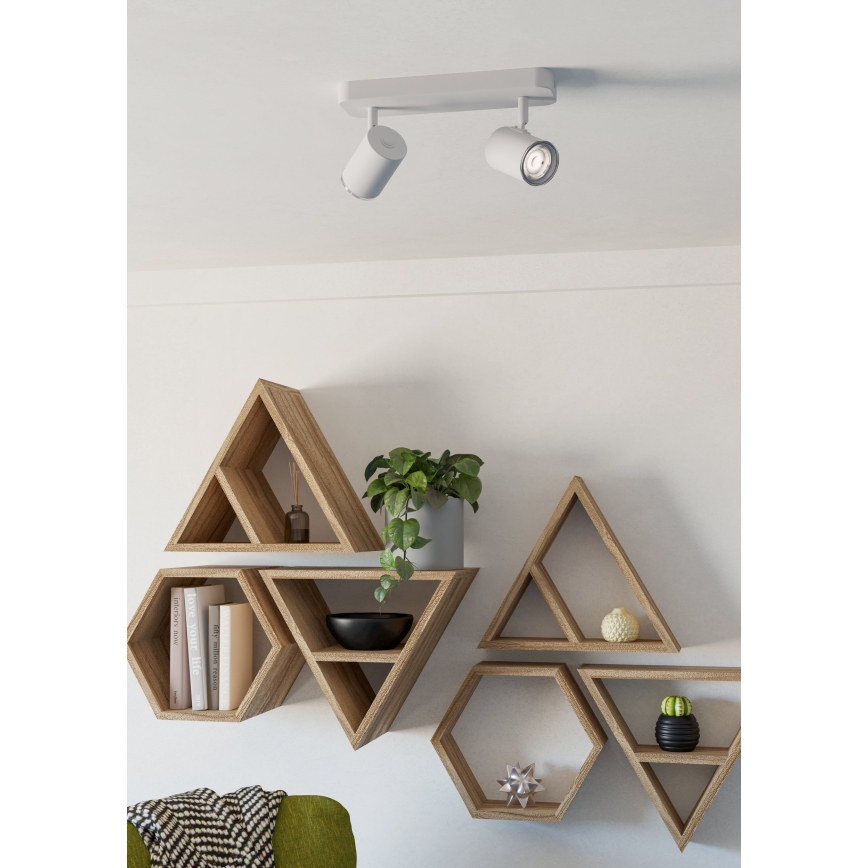 Eglo - Oprawa punktowa do łazienki 2xGU10/5W/230V IP44 biała