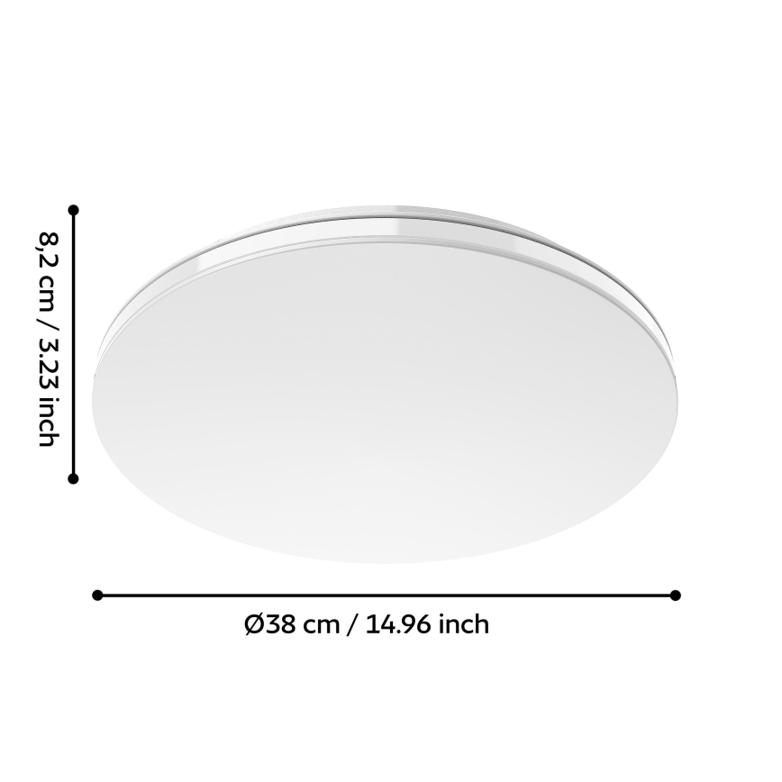 Eglo 300833 - LED RGBW ściemnialna lampa sufitowa MALTIGNANO-Z LED/18,5W/230V 2700-6500K śr. 38 cm + pilot zdalnego sterowania
