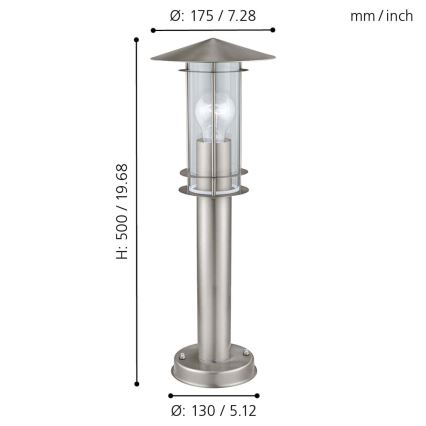 Eglo - Lampa zewnętrzna 1xE27/60W/230V