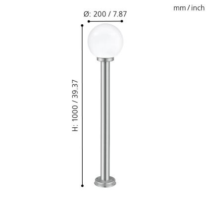 Eglo - Lampa zewnętrzna 1xE27/60W