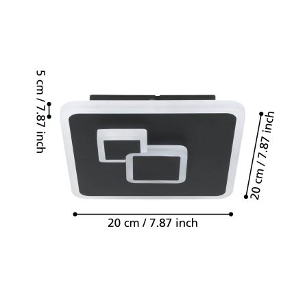 Eglo - LED Plafon LED/7,8W/230V czarny