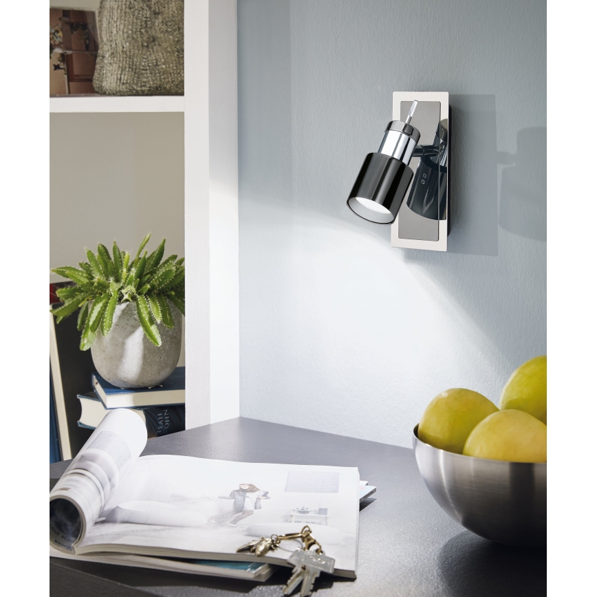 Eglo - LED oświetlenie punktowe 1xGU10/5W/230V czarne