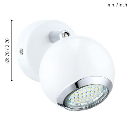 LED Oświetlenie punktowe 1xGU10/3W LED