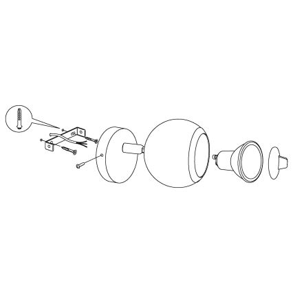 LED Oświetlenie punktowe 1xGU10/3W LED