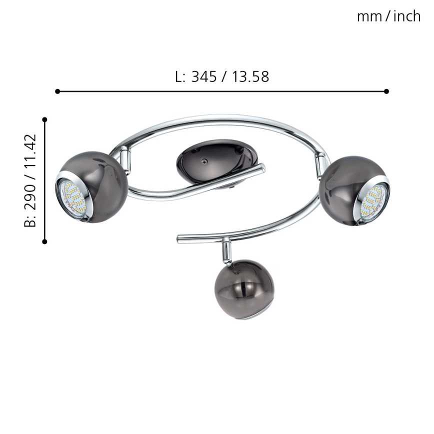 Eglo - LED Oświetlenie punktowe 3xGU10/3W LED