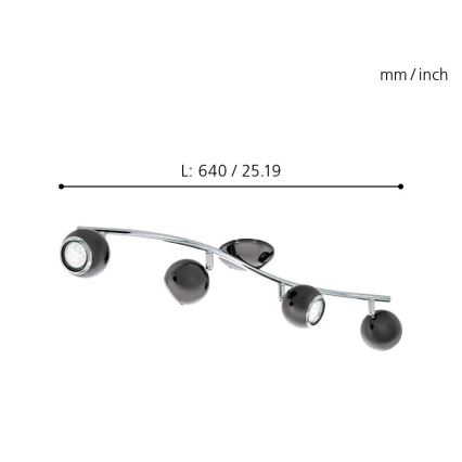 Eglo - LED Oświetlenie punktowe 4xGU10/3W LED