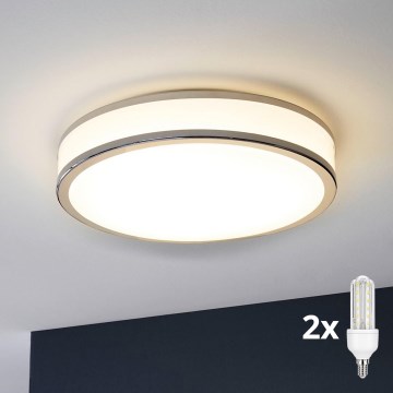 Eglo 31025 - LED lampa sufitowa do łazienki PALERMO 2xE14/40W/230V IP44