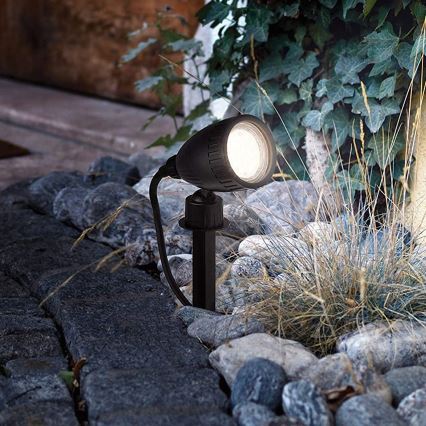 Eglo 31028 - Zestaw 3 lamp LED RGBW do użytku zewnętrznego NEMA-C, 1x GU10/5W/230V, 2700-6500K, IP44, kolor czarny + pilot zdalnego sterowania