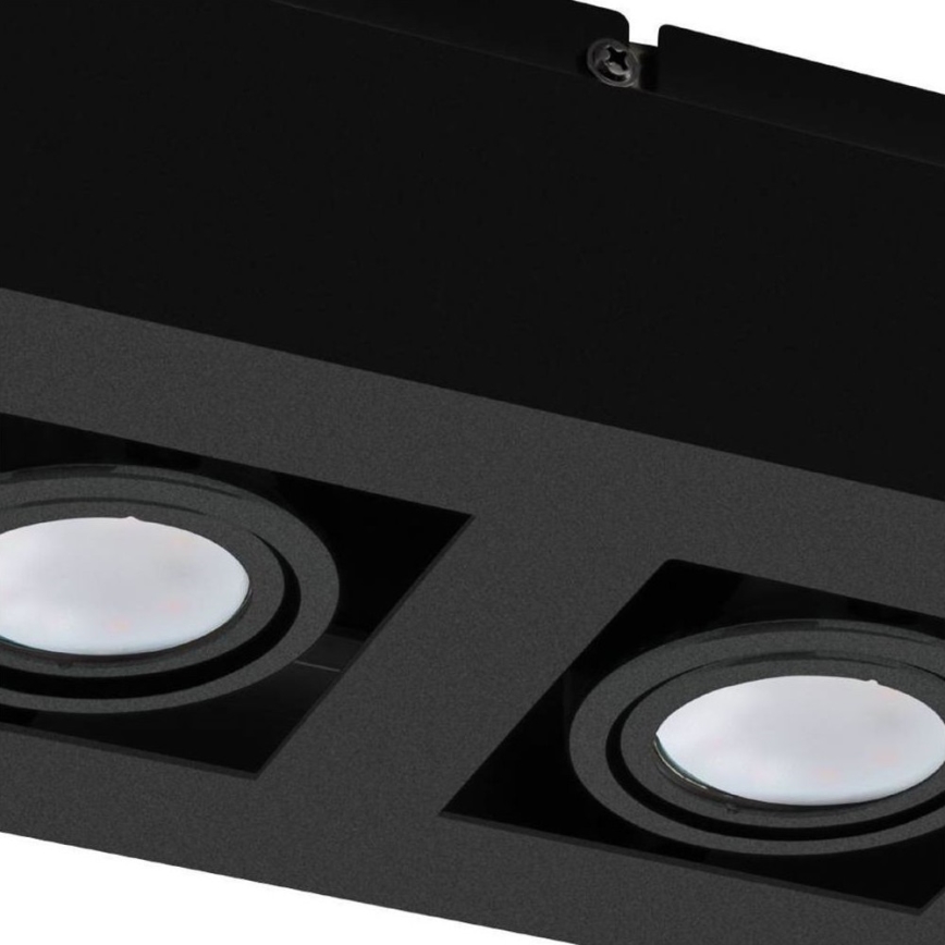 Eglo 31063 - LED oprawa punktowa MENDOZA 2xLED/4,7W/230V 3000K czarna