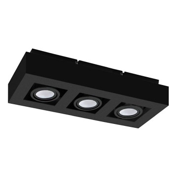 Eglo 31064 - Oprawa punktowa LED MENDOZA 3xLED/4,7W/230V 3000K czarna