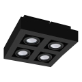 Eglo 31065 - Oprawa punktowa LED MENDOZA 4xLED/4,7W/230V 3000K czarna