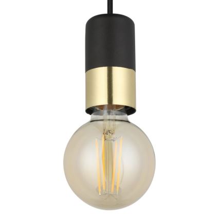 Eglo - Lampa wisząca na linkę 1xE27/40W/230V czarny/złoty