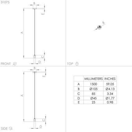 Eglo - Lampa wisząca na linkę 1xE27/40W/230V czarny/złoty