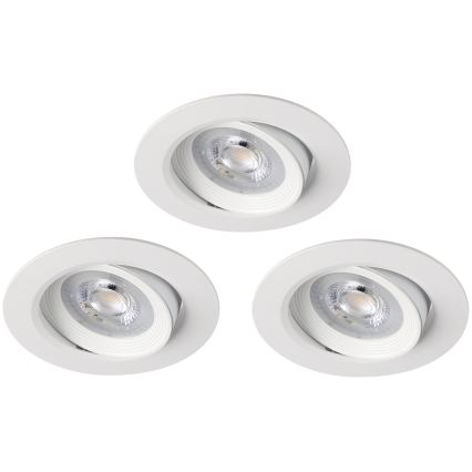 Eglo 31162 - ZESTAW 3x ściemnialnych opraw wpuszczanych sufitowych LED SARTIANO LED/3,5W/230V IP23 białe