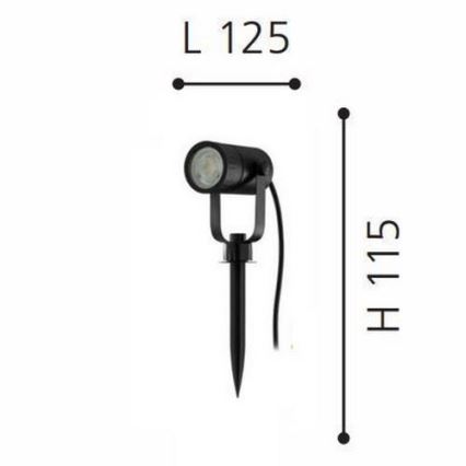 Eglo 31374 - LED RGBW Ściemnialna zewnętrzny lampa NEMA-Z 1xGU10/5W/230V 2700-6500K IP65 czarny
