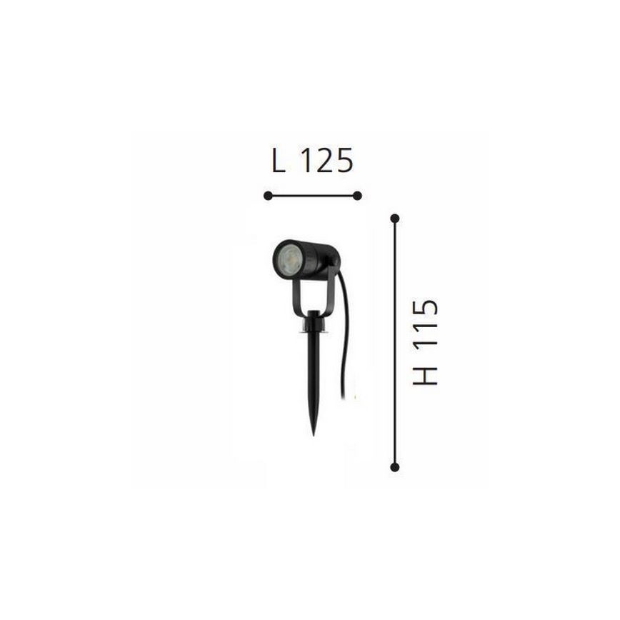 Eglo 31374 - LED RGBW Ściemnialna zewnętrzny lampa NEMA-Z 1xGU10/5W/230V 2700-6500K IP65 czarny