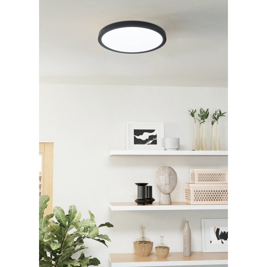 Eglo 31378 - LED Ściemnialny plafon łazienkowy ARGOLIS-Z LED/19,5W/230V 2700-6500K IP44 czarny
