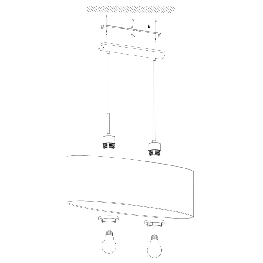 Eglo - Lampa wisząca na linkach 2xE27/60W/230V