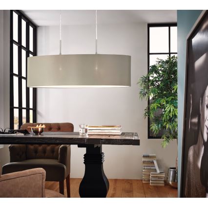 Eglo - Lampa wisząca na linkach 2xE27/60W/230V taupe