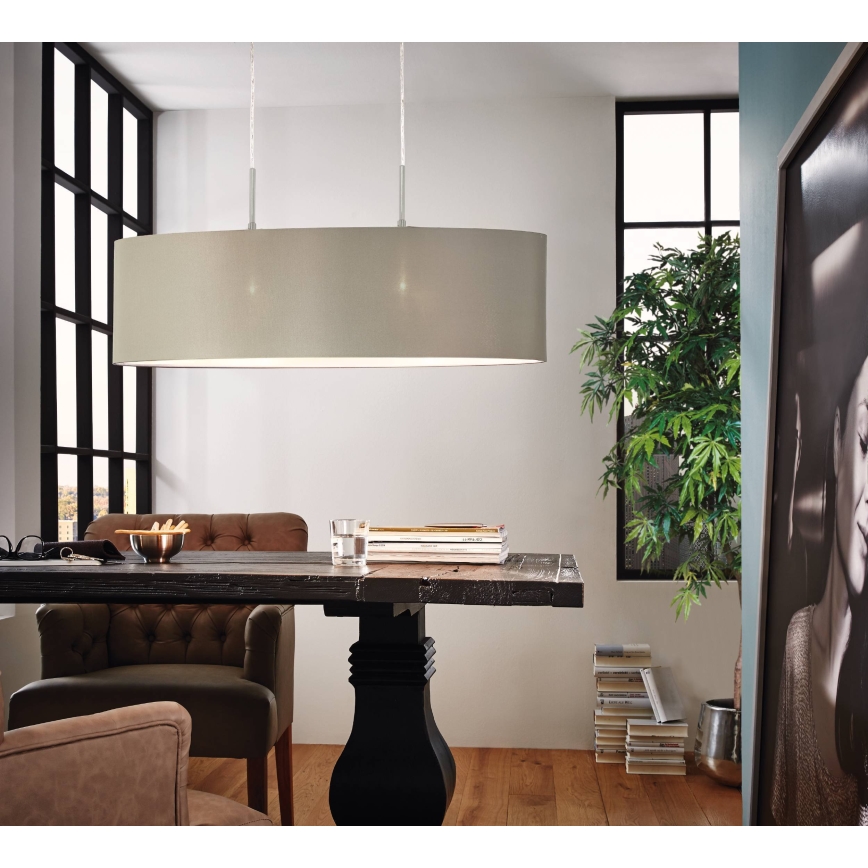 Eglo - Lampa wisząca na linkach 2xE27/60W/230V taupe