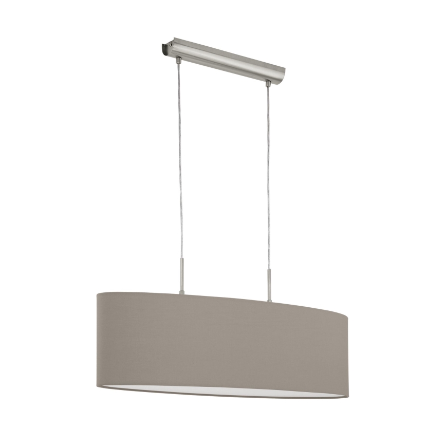 Eglo - Żyrandol na lince 2xE27/60W/230V taupe