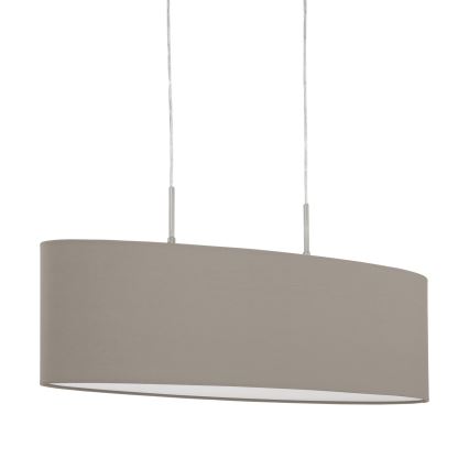 Eglo - Żyrandol na lince 2xE27/60W/230V taupe