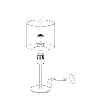 Eglo - Lampa stołowa 1xE27/60W/230V