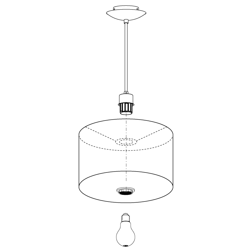 Eglo - Lampa wisząca 1xE27/60W/230V