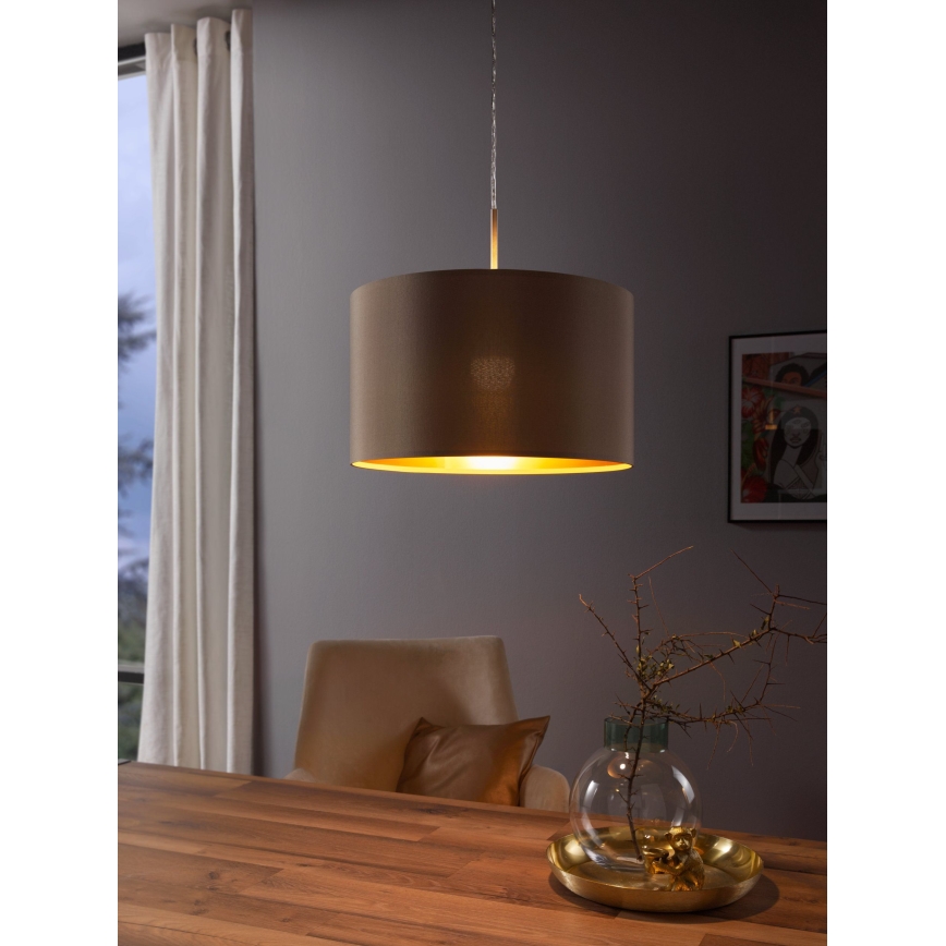 Eglo - Żyrandol na lince 1xE27/60W/230V taupe