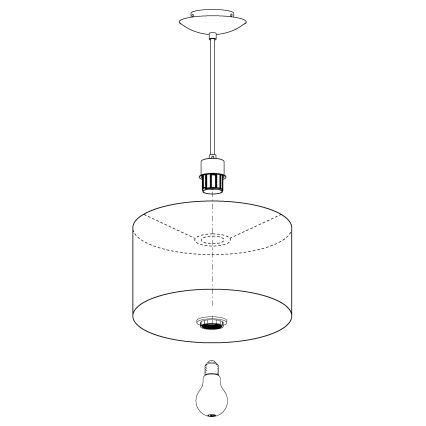 Eglo - Lampa wisząca 1xE27/60W/230V