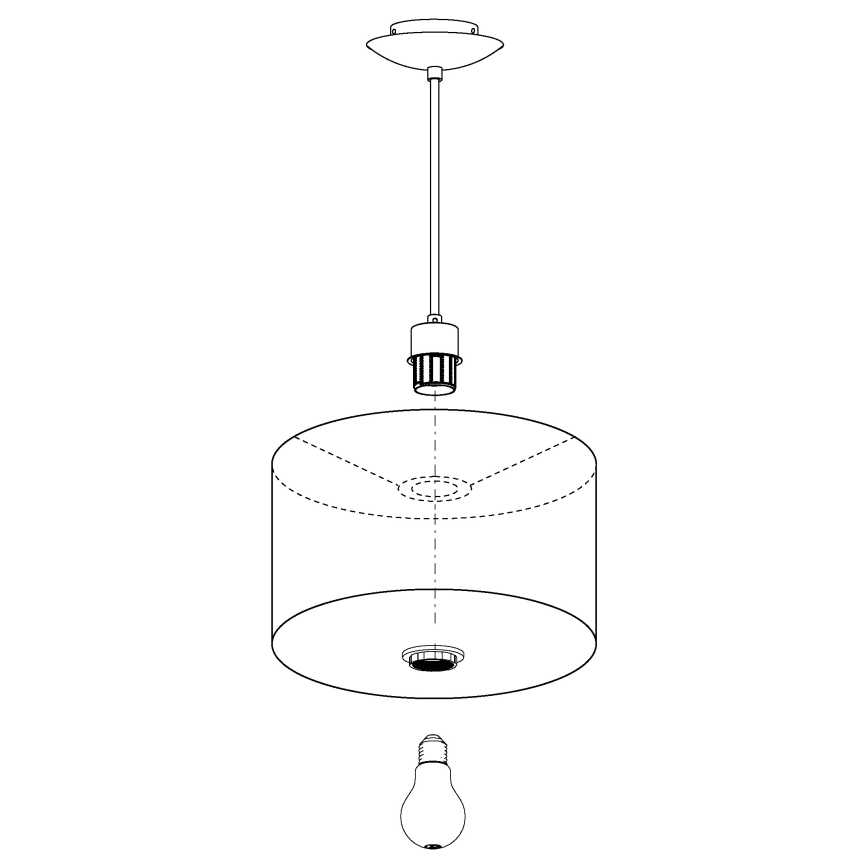 Eglo - Lampa wisząca 1xE27/60W/230V