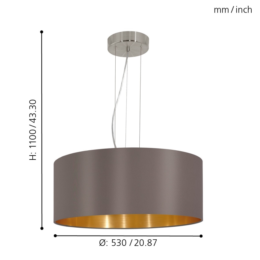 Eglo - Lampa wisząca 3xE27/60W/230V