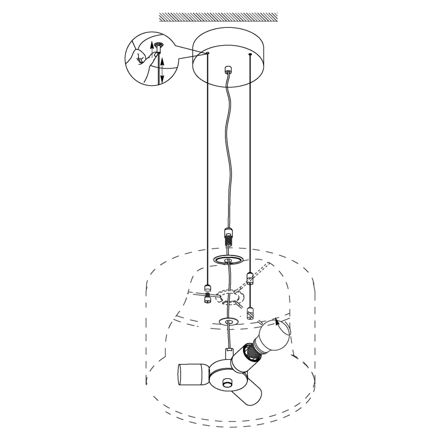 Eglo - Lampa wisząca 3xE27/60W/230V