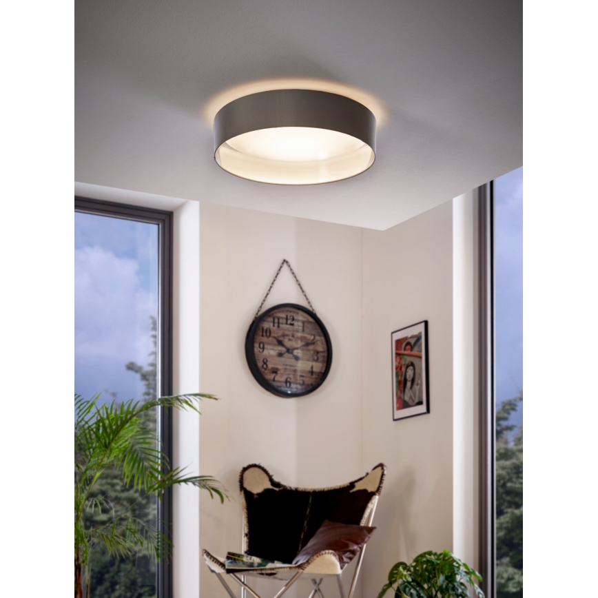 Eglo 31623 - Lampa sufitowa LED MASERLO LED/16W/230V 3000K śr. 40,5 cm szara/srebrna