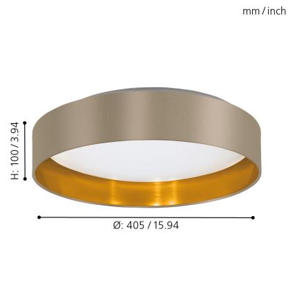 Eglo 31624 - LED plafon MASERLO 1xLED/18W/230V