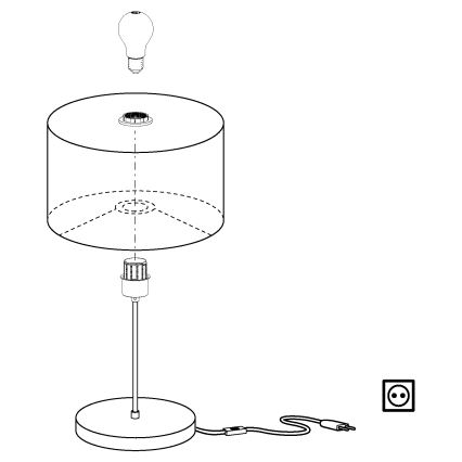 Eglo -  Lampa stołowa 1xE27/60W/230V