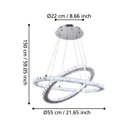 Eglo - LED lampa wisząca LED/29,6W/230V