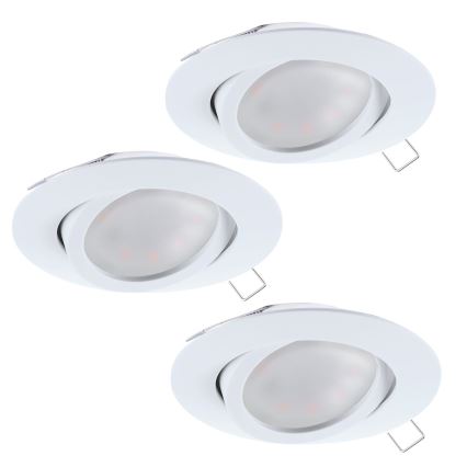 Eglo - Zestaw 3x Oprawa wpuszczana LED TEDO 3xGU10-LED/5W/230V